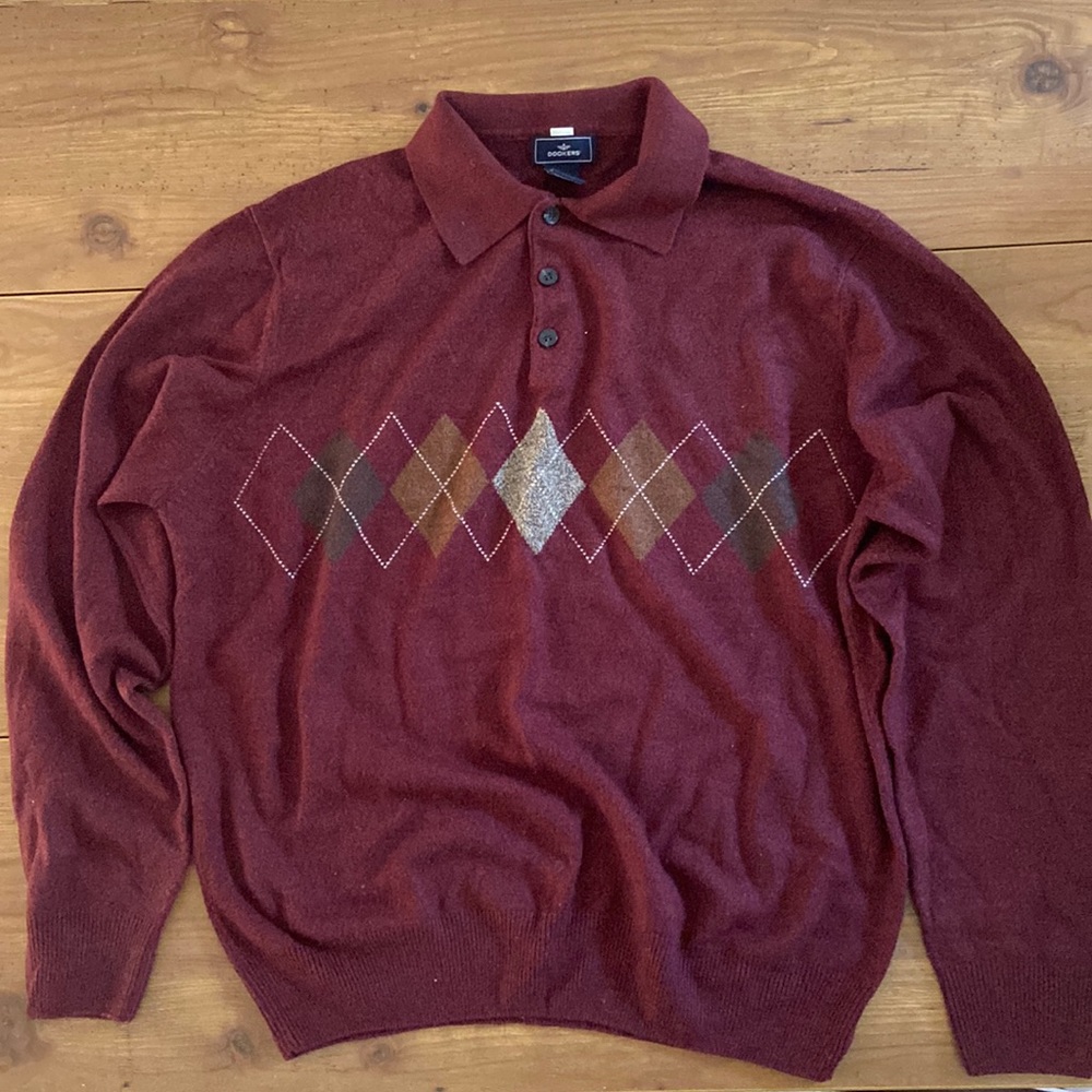 Maroon Dockers Patterned Sweater